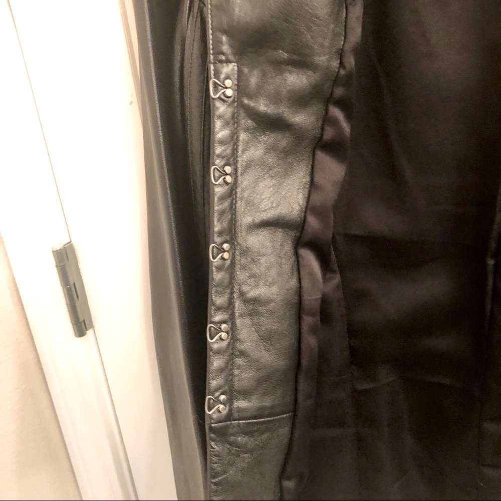Black Leather Blazer 100% Genuine Leather Size M - Picture 6 of 11